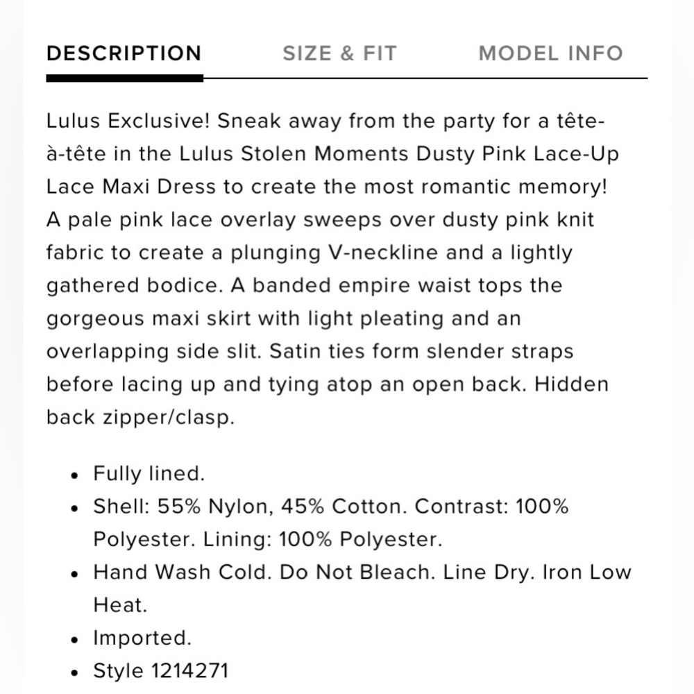 Lulus Stolen Moments Dusty Pink Lace-Up Lace Maxi Dress - Picture 6 of 6